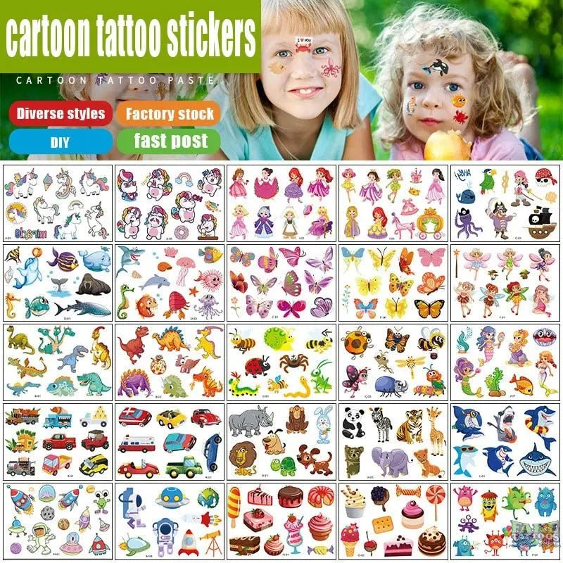 Tatuajes temporales para niños, 10 hojas de unicornio, dinosaurio, pirata,  sirena, tatuaje para niñas, niños, regalo de fiesta de cumpleaños JM