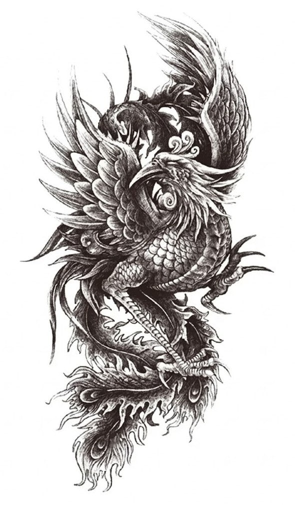 Tatuaje temporal de ojos de alas de dragรณn