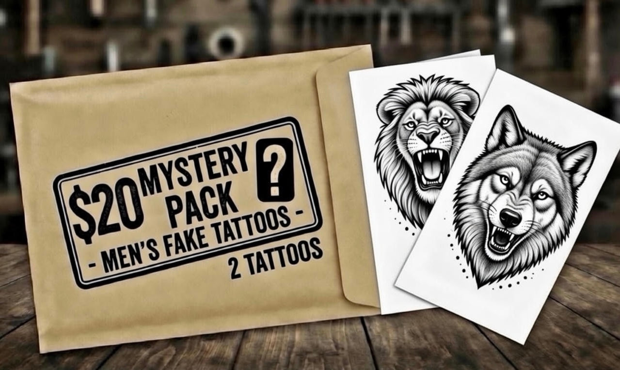 $20 Mystery Ink Pack (2 Tattoos) Fake Tattoos