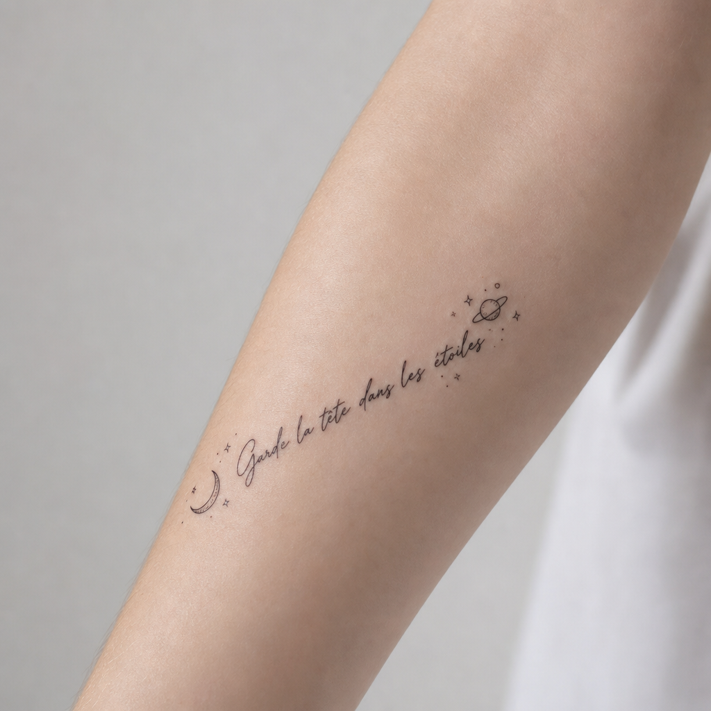 Tiny Inspirational Quotes Temporary Tattoo Set Fake Tattoos