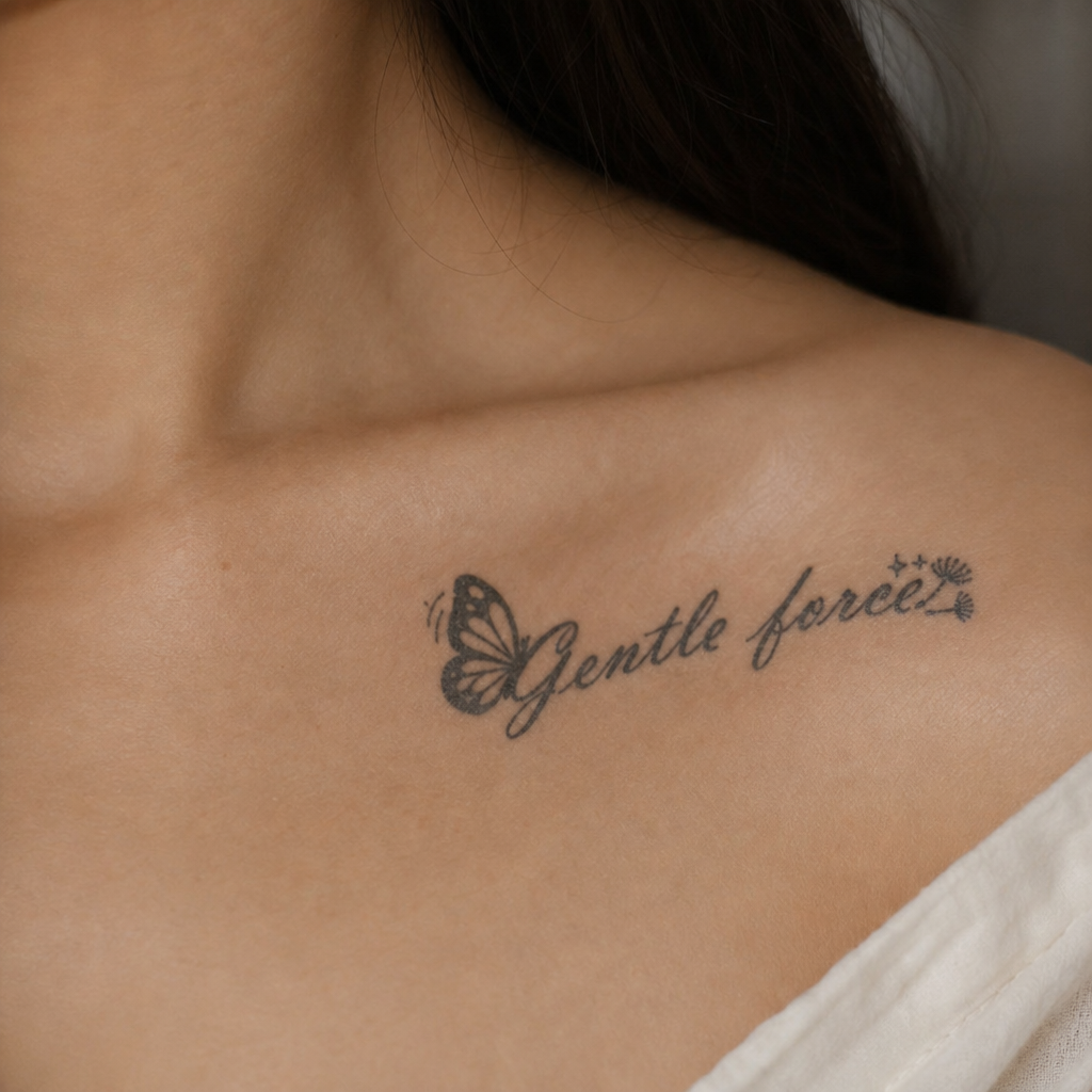 Tiny Inspirational Quotes Temporary Tattoo Set Fake Tattoos