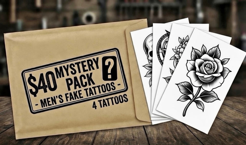$40 Mystery Ink Pack (4 Tattoos) Fake Tattoos