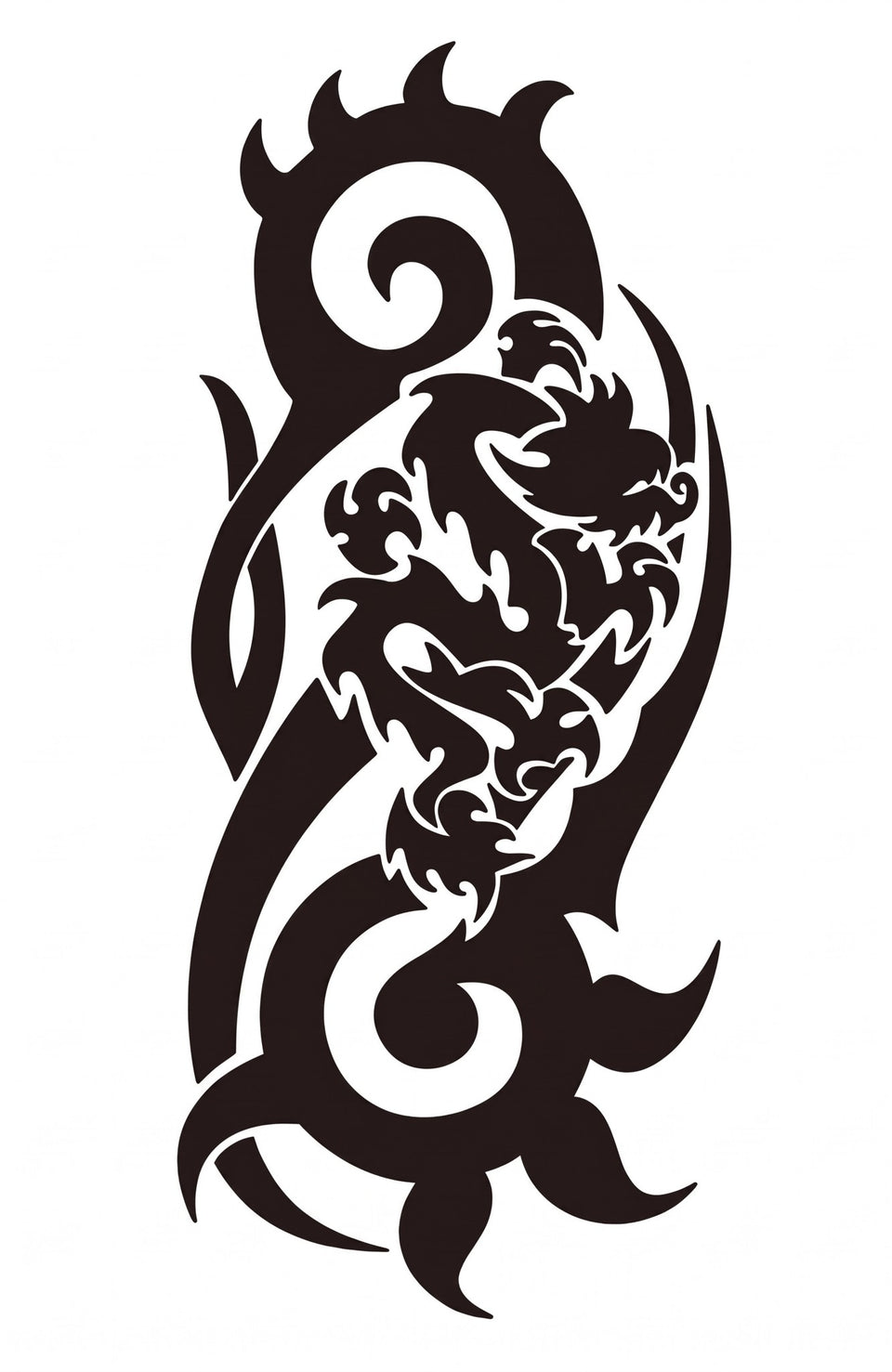 Tatuaje temporal chino asiรกtico del tigre tribal
