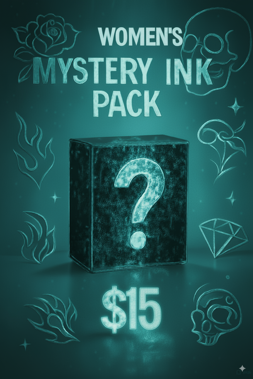Three temporary tattoo sheets included in $15 Mystery Ink Pack