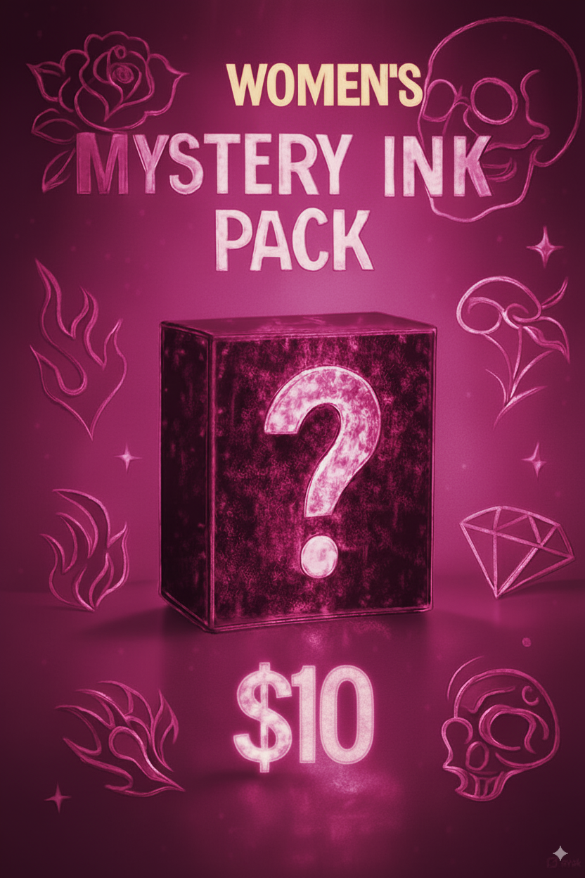 Women’s mystery ink pack with two stylish temporary tattoos