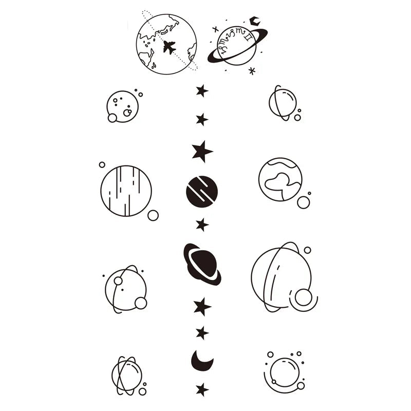 Waterproof Temporary Tattoo Stickers Butterfly Tiger Feather Design Tattoo Children Black Body Art Fake Tattoos for Men Women Fake Tattoos