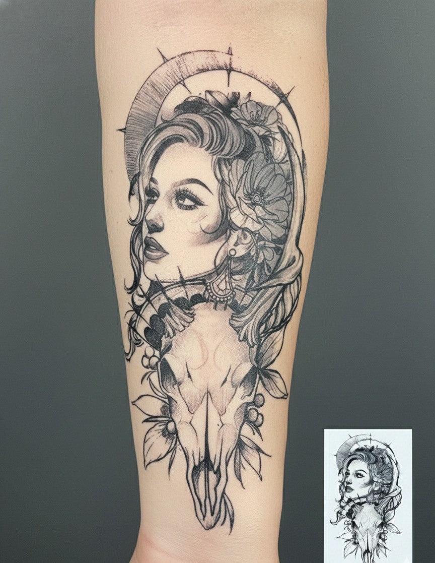 Western Temporary Tattoo Fake Tattoos