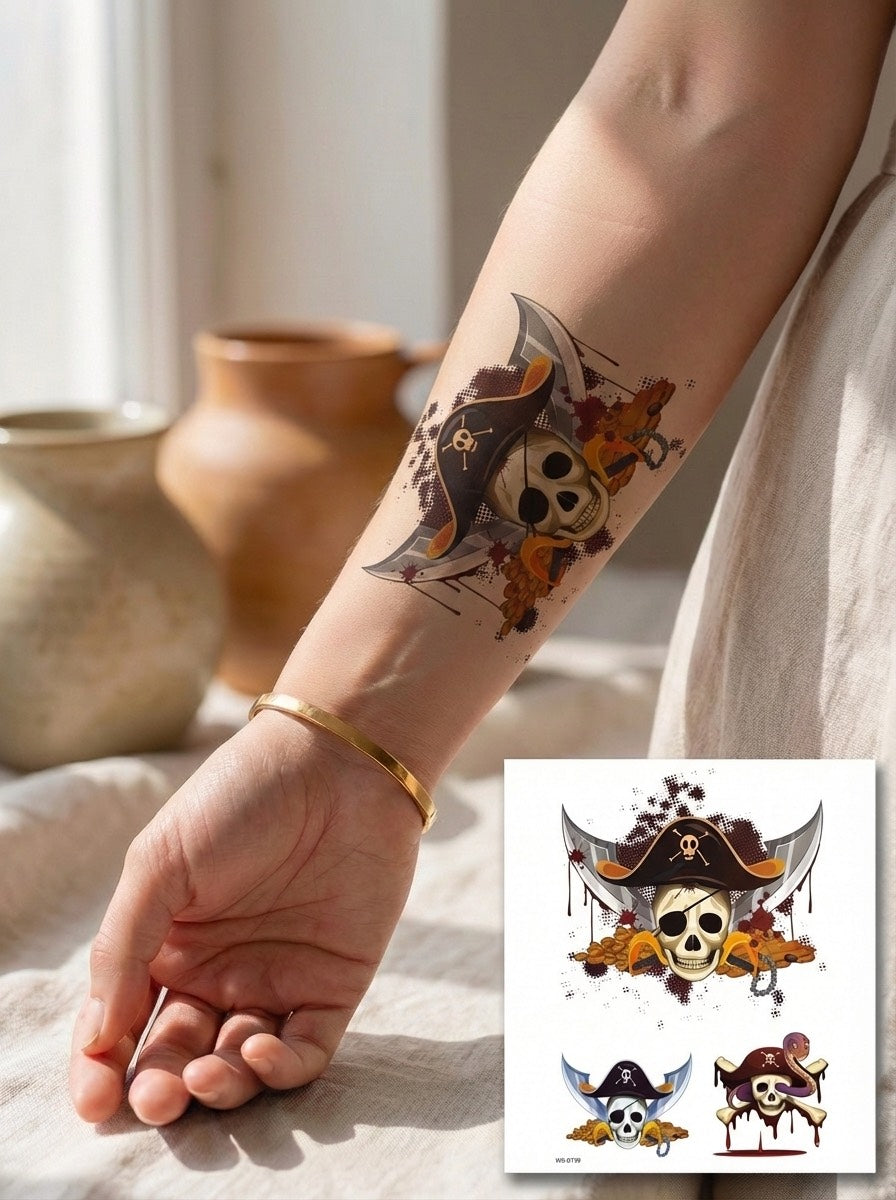 Skull Temporary Tattoo FAKE TATTOOS