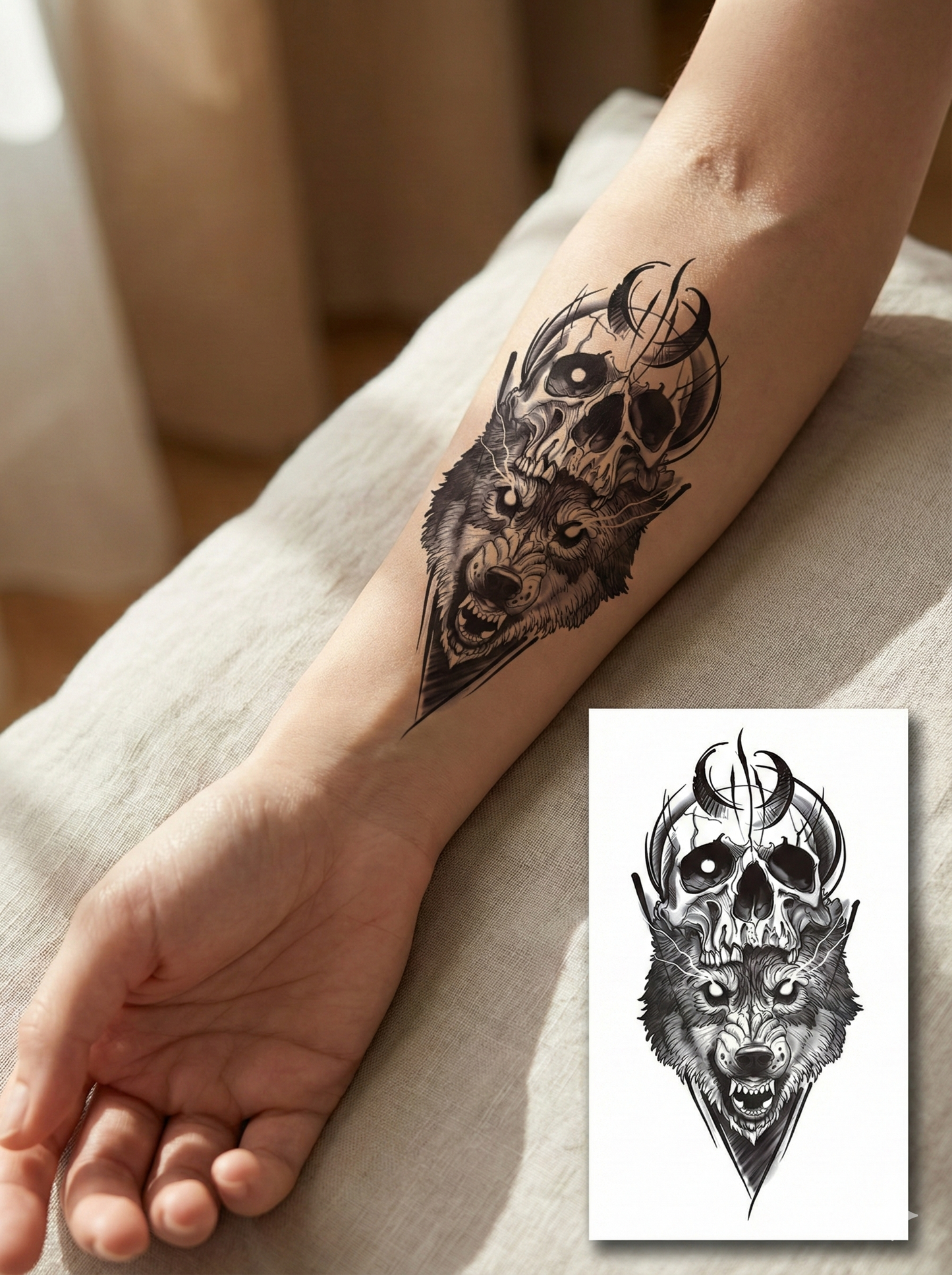 Wolf Temporary Tattoo FAKE TATTOOS