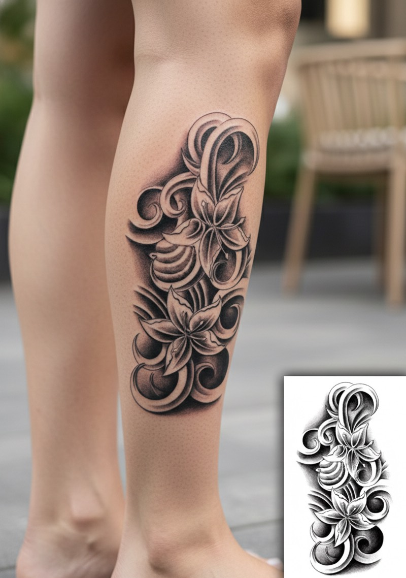 Flower Temporary Tattoo FAKE TATTOOS