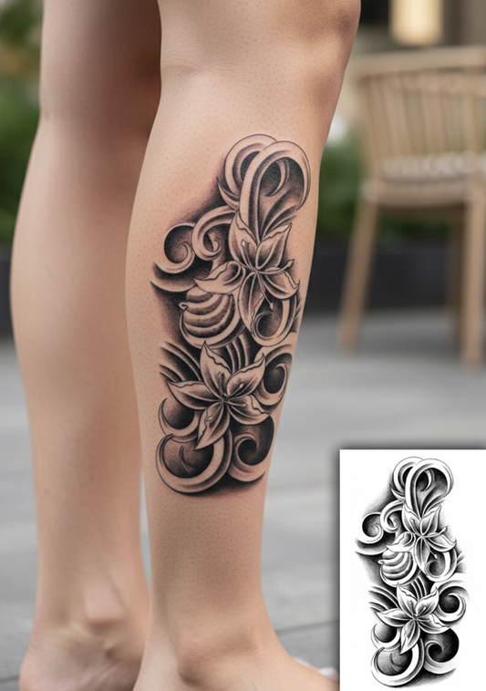 Flower Temporary Tattoo