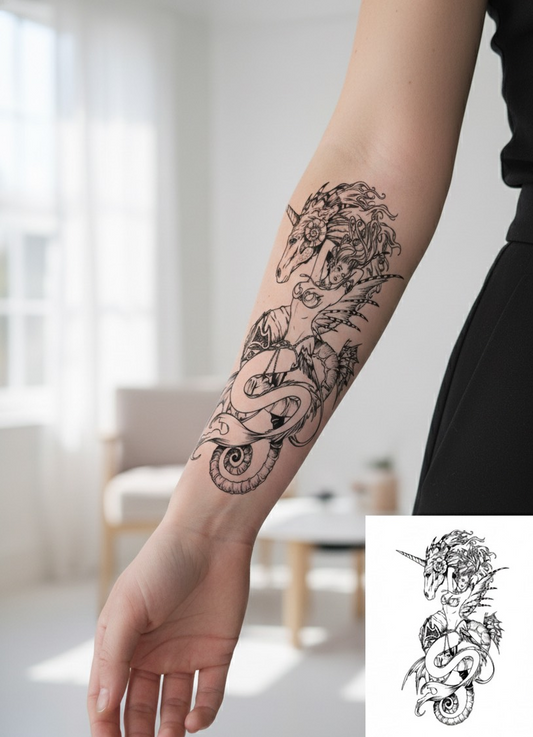 Mermaid Temporary Tattoo