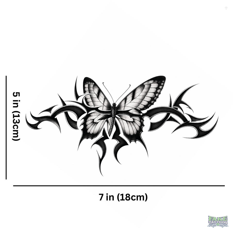 Sexy Black Butterfly Temporary Tattoo Fake Tattoos