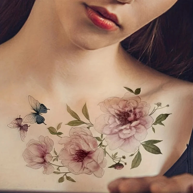Rose Temporary Tattoo Fake Tattoos