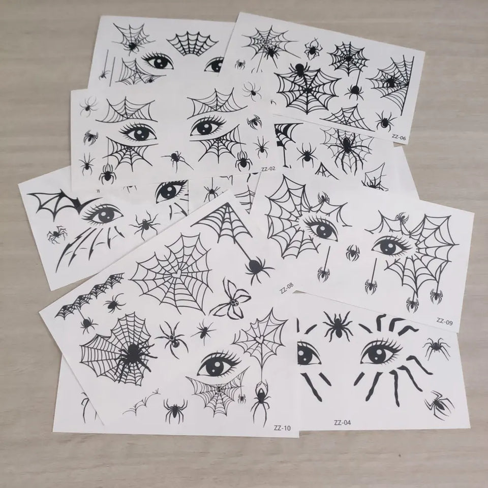 10 Sheets Creeping Webs Spider & Spiderweb