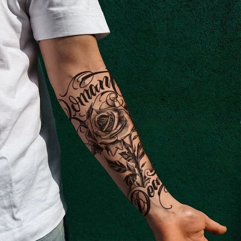 Romantic To Death Temporary Tattoo Waterproof Fake Tattoos