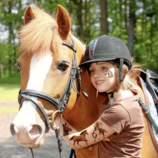 8 Sheets Temporary Horse Tattoos Stickers Birthday Themed Party Supplies Decorated with Tattoo Gifts Fake Tattoos