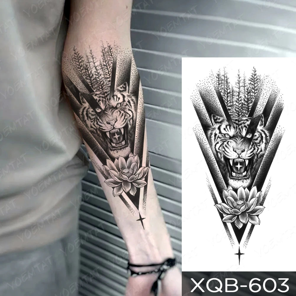 Waterproof Temporary Tattoo Sticker Butterfly Flower Totem Flash Tatto Y2k Style Body Art Arm Leg Waist Fake Tatoo Men Women Fake Tattoos