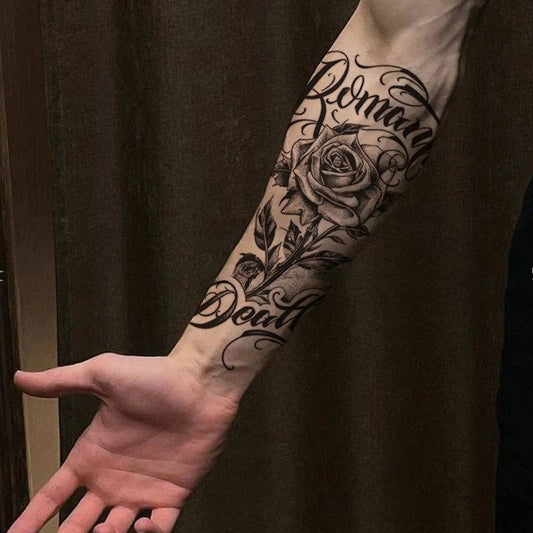 Romantic To Death Temporary Tattoo Waterproof Fake Tattoos