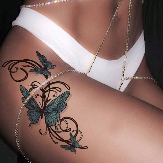 Waterproof Temporary Tattoo Sticker sexy butterfly fake tatto flash tatoo tatouage temporaire for women men girl Fake Tattoos