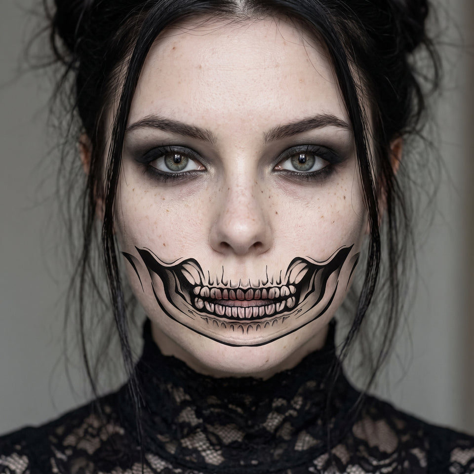 1 feuille de tatouage temporaire rรฉaliste d'Halloween en forme de cลur de Chucky empalรฉ et sanglant, autocollant de faux tatouage rรฉaliste, durable et impermรฉable