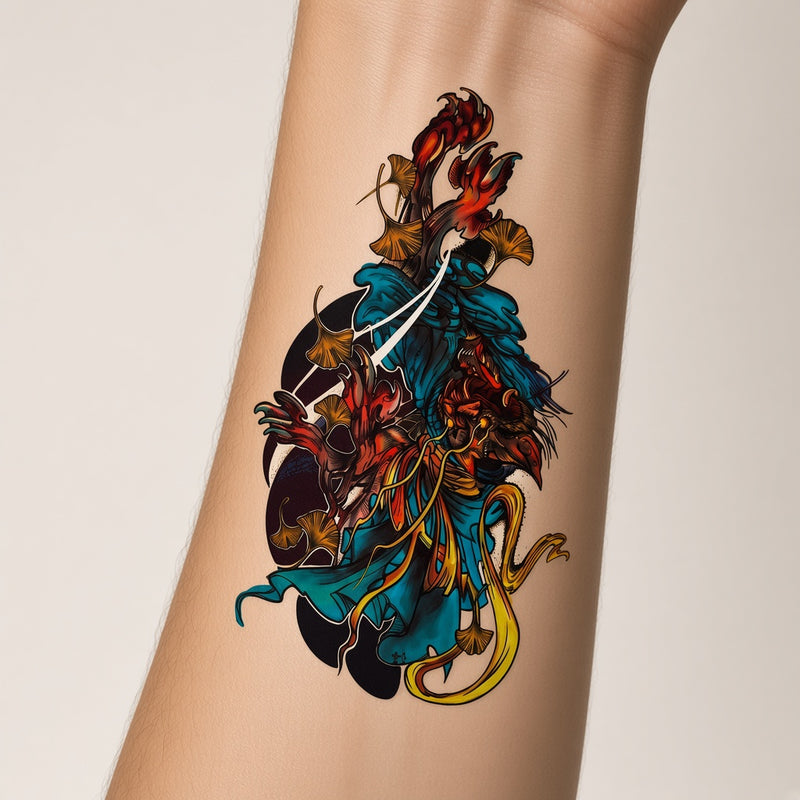 Cobalt Haven โ Chinese Temporary Tattoo temporary tattoo worn on the inner forearm