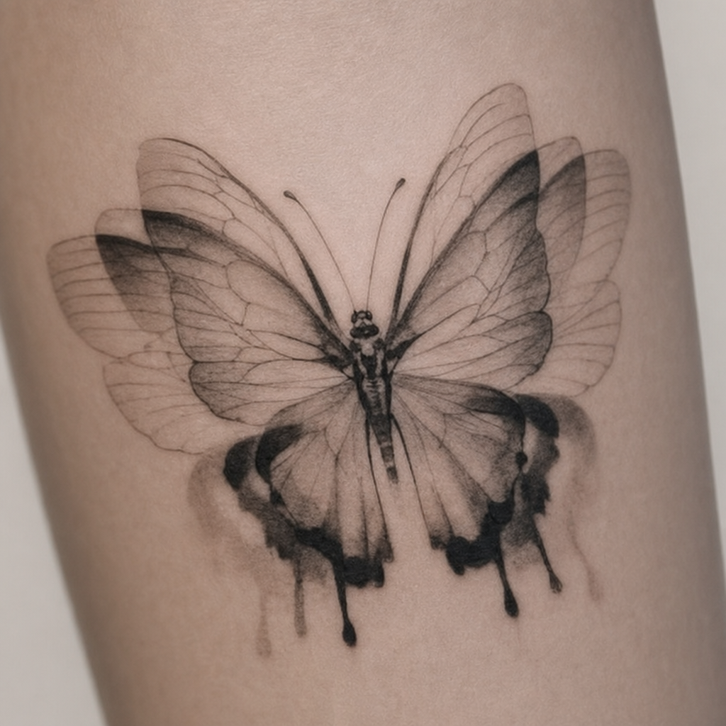 Realistic Flying Butterfly Temporary Tattoo Fake Tattoos