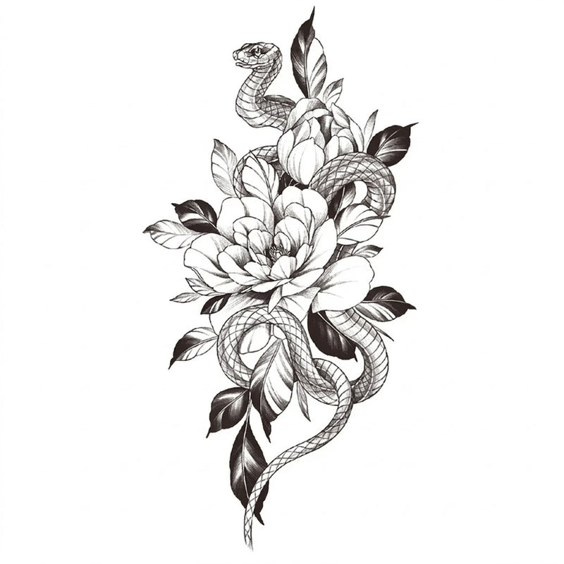 Crimson Petal — Snake & Rose & Flower