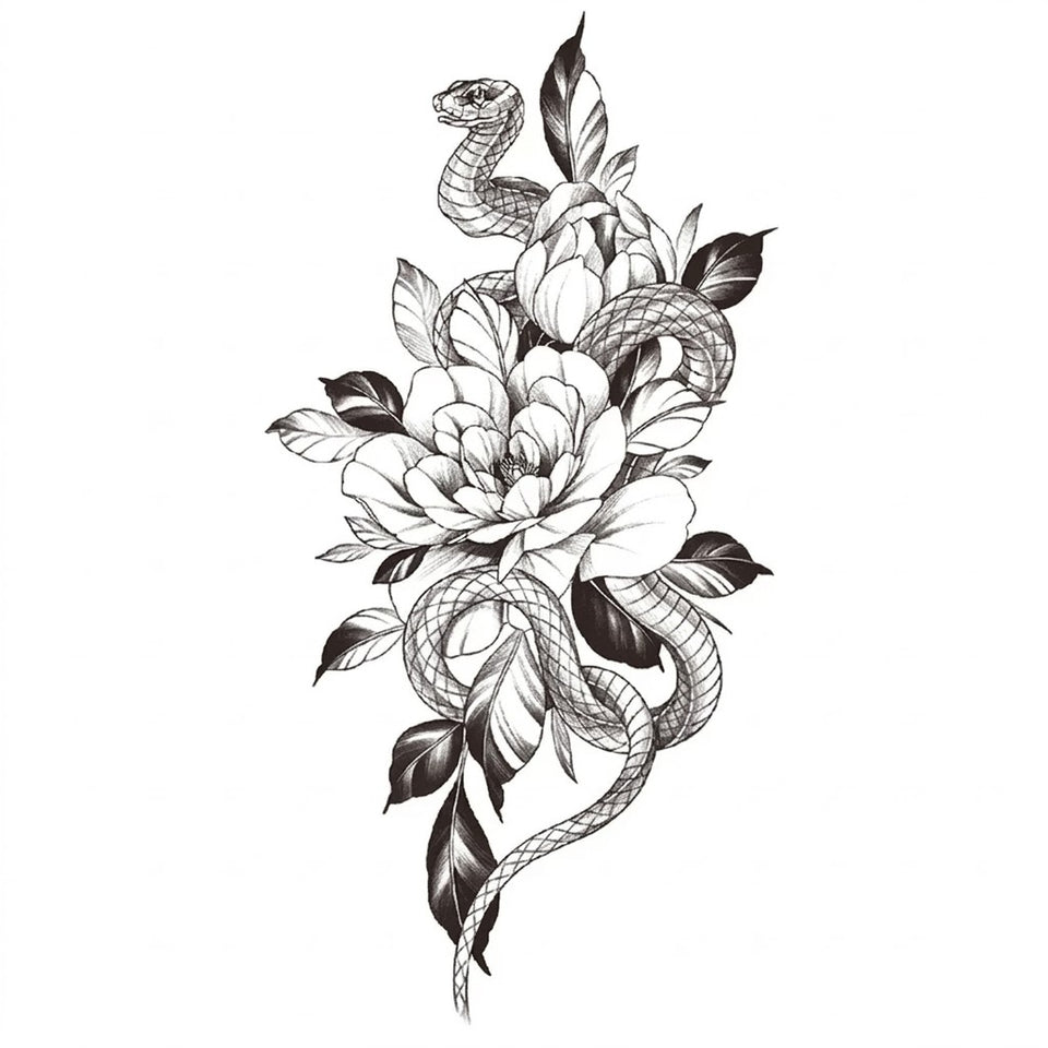 Crimson Petal — Snake & Rose & Flower