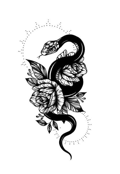 Realistic Snake Temporary Tattoo FAKE TATTOOS