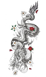 Moonlit Pulse Dragon & Snake & Flower