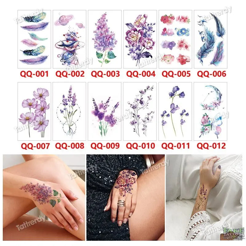 30+ Beautiful Flower Tattoo Ideas : A Bunch of Daisy & Lavender Tattoo I  Take You | Wedding Readings | Wedding Ideas | Wedding Dresses | Wedding  Theme