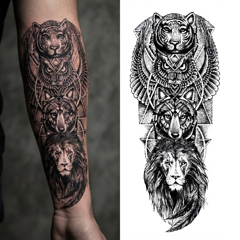 Lunar Haven Lion Tiger Owl & Wolf