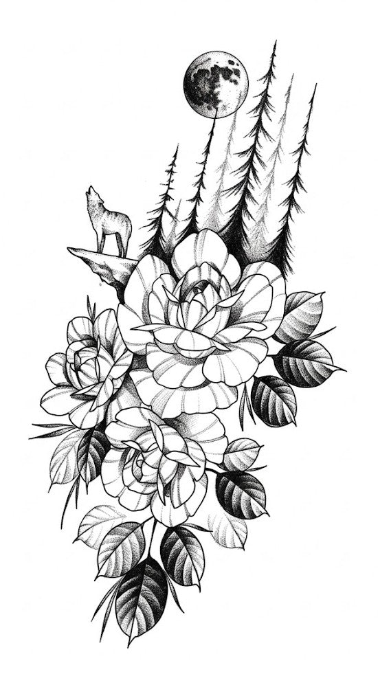 Cinder Arc Wolf & Flower & Floral