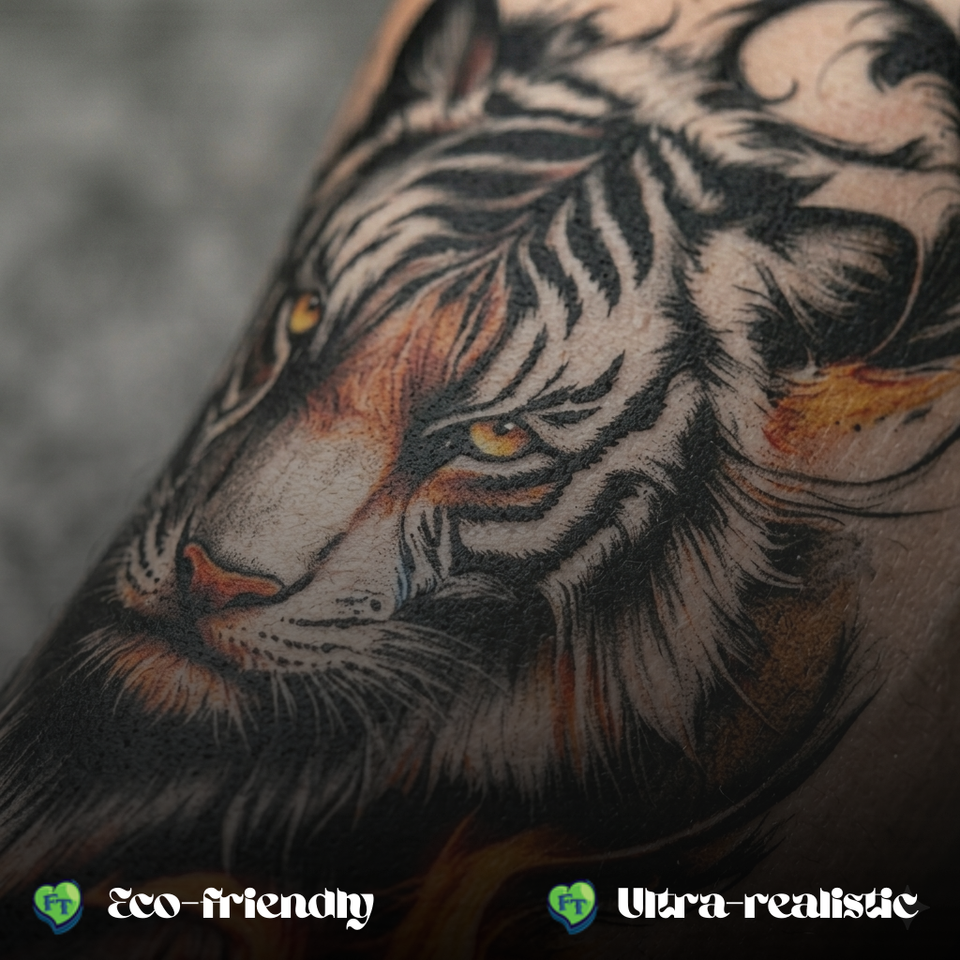 Blackline sleeve temporary tattoo detail