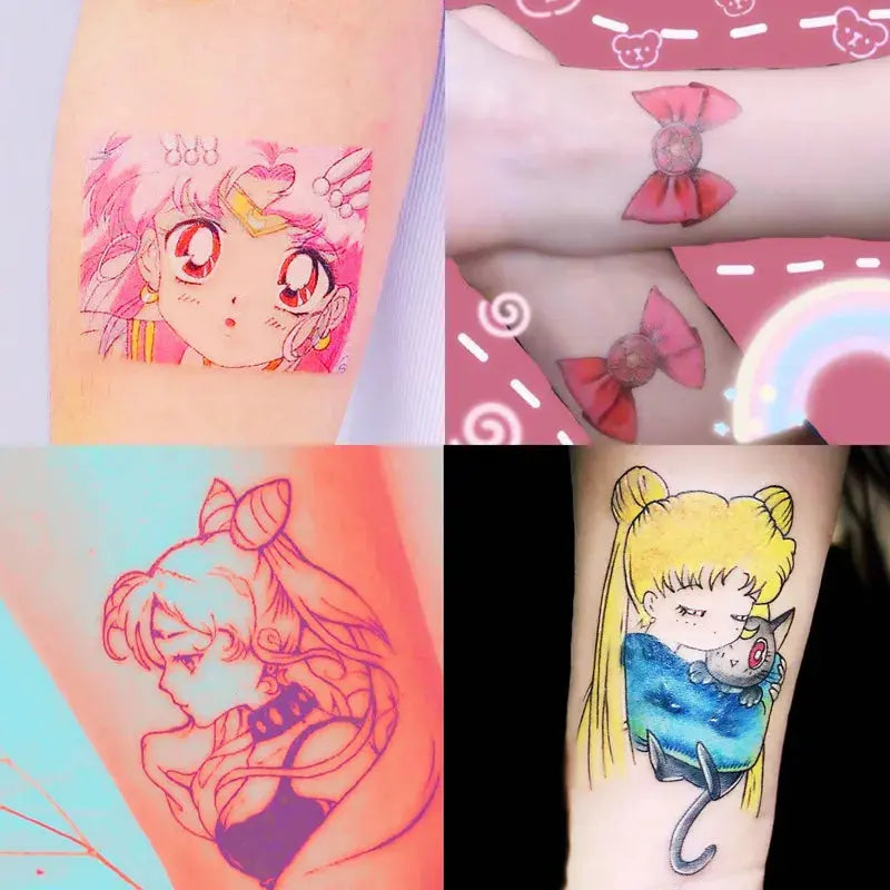 Amazon.com: 4 x Anchor Tattoo - Pirates Sailor Fake Carnival Temporary  Tattoo (4) : Beauty & Personal Care