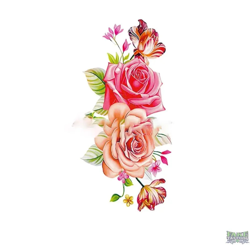 Floral Orchid Arm Temporary Tattoo