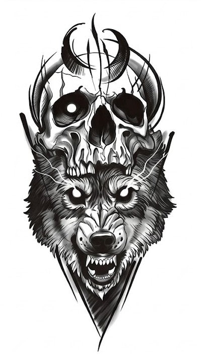 Cinder Wing Wolf & Skull