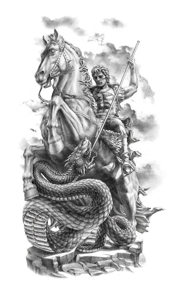 Cobalt Veil Dragon & Snake & Warrior