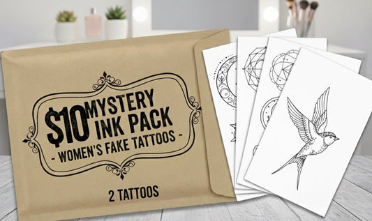 $10 Women's Mystery Ink Pack (2 Tattoos) Fake Tattoos