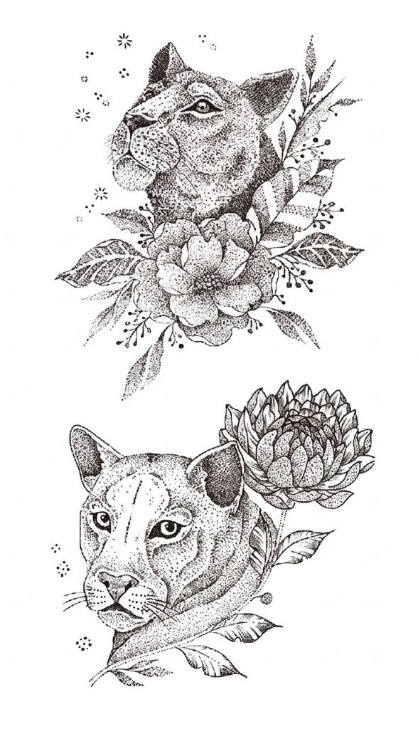 Desert Atlas Cat & Flower & Floral