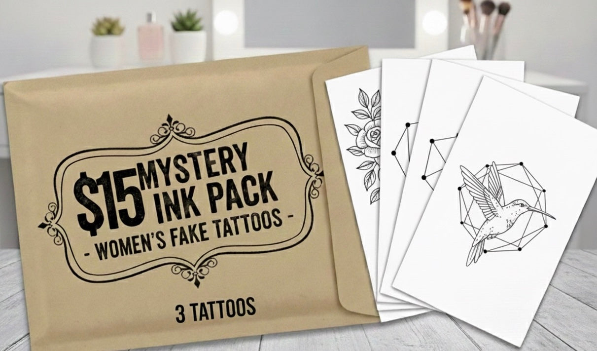 $15 Mystery Ink Pack (3 Tattoos) Fake Tattoos