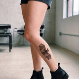 Petits tatouages temporaires tigre pour hommes et garçons, autocollants de tatouage réalistes motif lion, crâne, serpent, poignard, loup, pour poitrine et jambe, tatouages créatifs