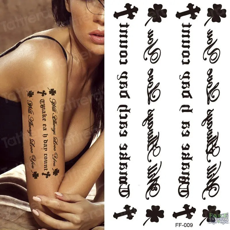 Black Quotes Temporary Tattoos For Men Women Neck Body Arm Inspirational Words Fake Tattoos For Adults Hand Kids Face Realistic Long Lasting English Phrases Letters Tatoos Sticker F e2415de5 13cd 487d 97a5 fc9c9cd8293b
