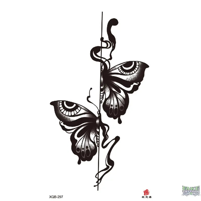 Abstract Butterfly Temporary Tattoo