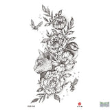 Cat Bird Flowers Butterfly Temporary Tattoo Fake Tattoos