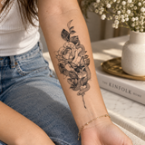 Petal Noir Snake & Flower