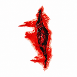 Bloody Cheek Slash Wound