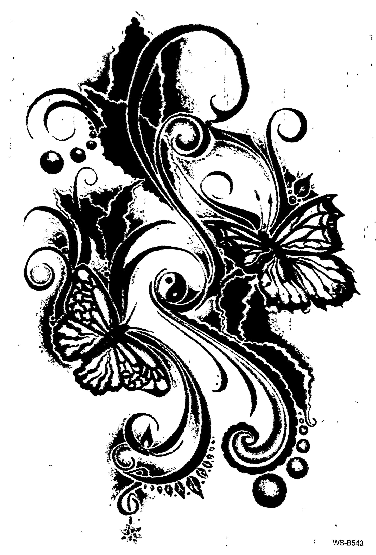 Butterfly Tribal Unique Temporary Tattoo Fake Tattoos