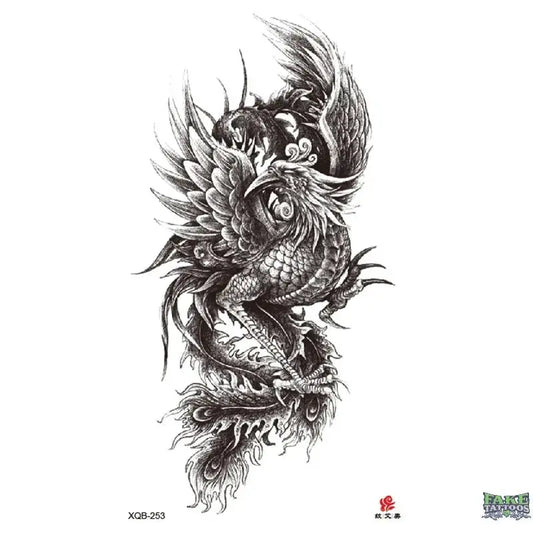 Dragon Wings Eyes Temporary Tattoo